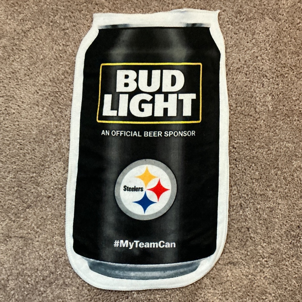 Bud Light Pittsburgh Steelers poly towel New